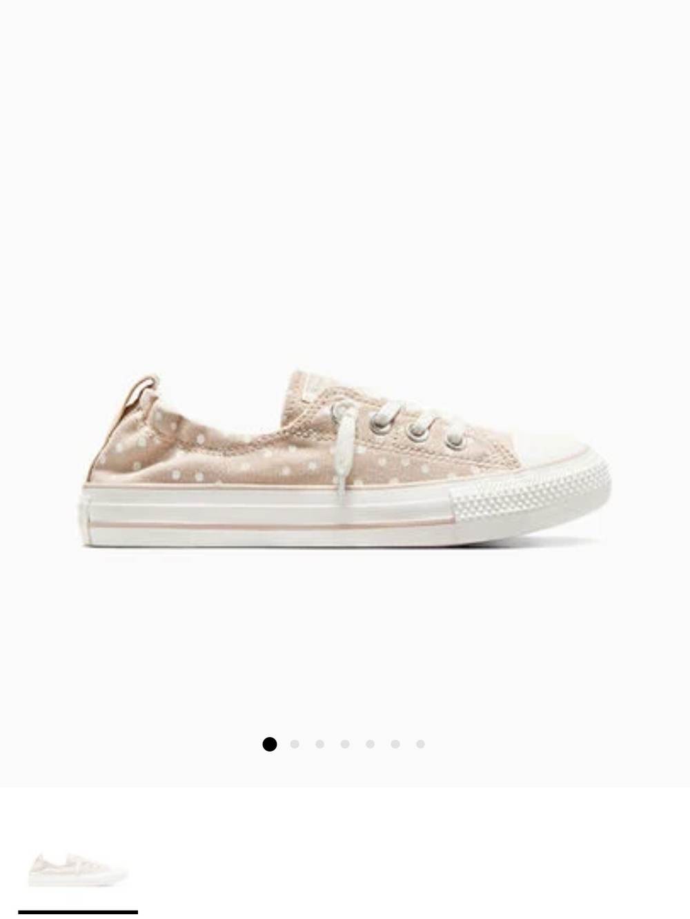 Converse Womens Polka Dot Shoreline Sneakers in Light Pink